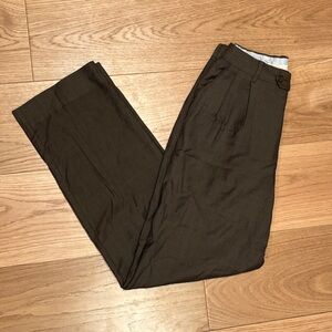 100% Wool Brown Trousers